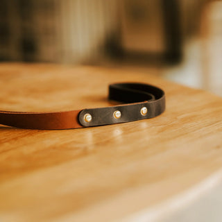 Personalized leather dog leash