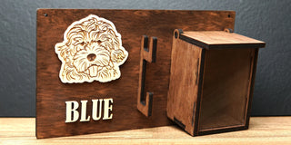 Custom wall treats and leash holder for dogs