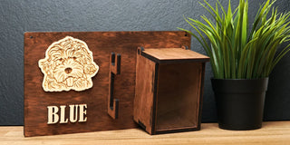Custom wall treats and leash holder for dogs
