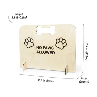 Personalized Freestanding Dog Patio Gate – No Drill Wooden Pet Barrier for Stairs