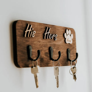 Personalized His & Hers Dog Leash Holder