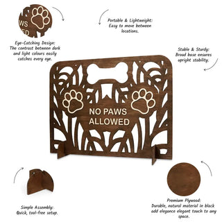 Personalized No Paws Allowed Dog Stair Gate