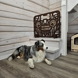 Personalized No Paws Allowed Dog Stair Gate