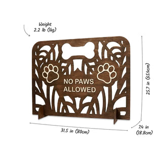 Personalized No Paws Allowed Dog Stair Gate